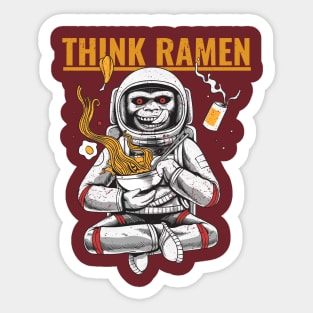 Think Ramen Space Monkey Sticker